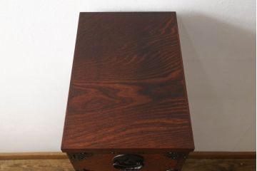 中古　美品　岩谷堂箪笥　スリムなサイズで取り入れやすい縦型チェスト(引き出し、和タンス、収納たんす)(R-059701)