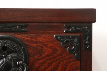 中古　美品　岩谷堂箪笥　スリムなサイズで取り入れやすい縦型チェスト(引き出し、和タンス、収納たんす)(R-059701)