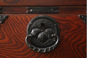 中古　美品　岩谷堂箪笥　スリムなサイズで取り入れやすい縦型チェスト(引き出し、和タンス、収納たんす)(R-059701)