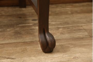 ビンテージ家具　中国　珍品　希少!　花梨(カリン)材　龍の彫刻が目を引くアームチェア(板座チェア、ダイニングチェア、椅子、ヴィンテージ)(R-059715)
