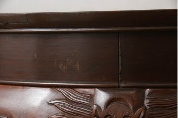 ビンテージ家具　中国　珍品　希少!　花梨(カリン)材　脚のデザインが個性的なラウンドテーブル(ダイニングテーブル、4人掛け、ヴィンテージ)(R-059719)