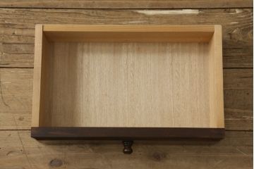 中古　国産　民芸家具　大人の落ち着きのある空間を演出するビューローブックケース(収納棚、戸棚、ライティングビューロー、本箱、在宅ワーク、在宅用、ワークデスク)(R-059734)