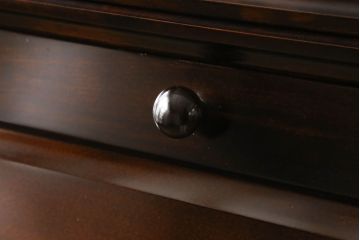 中古　国産　民芸家具　大人の落ち着きのある空間を演出するビューローブックケース(収納棚、戸棚、ライティングビューロー、本箱、在宅ワーク、在宅用、ワークデスク)(R-059734)