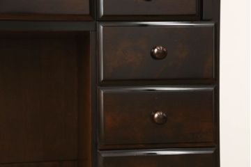 中古　国産　民芸家具　大人の落ち着きのある空間を演出するビューローブックケース(収納棚、戸棚、ライティングビューロー、本箱、在宅ワーク、在宅用、ワークデスク)(R-059734)