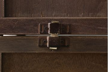 中古　国産　民芸家具　大人の落ち着きのある空間を演出するビューローブックケース(収納棚、戸棚、ライティングビューロー、本箱、在宅ワーク、在宅用、ワークデスク)(R-059734)