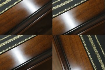中古　超美品　スペイン　ウルタド(HURTADO)　クラシカルな雰囲気と重厚感のある佇まいが魅力の組み立て式プレジデントデスク(両袖机、ワークデスク、在宅ワーク、在宅用)(定価約115万円)(R-059735)