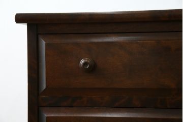 中古　北海道民芸家具　リメイク家具　上質な作りが魅力のサイドキャビネット(サイドチェスト、リビングボード、引き出し)(R-059739)