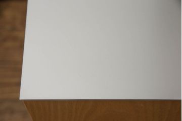 中古　美品　Cassinaixc.(カッシーナイクスシー)　オーク材　スタイリッシュなデザインが魅力的なメイクアップドレッサー+チェアセット(鏡台、ミラー、チェア、椅子)(定価約55万円)(R-059742)