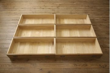 中古　堀 正和作　凛とした佇まいが魅力的な加茂総桐箪笥(胴厚、四方丸、桐たんす、衣装箪笥、和タンス、引き出し、整理タンス)(R-059745)