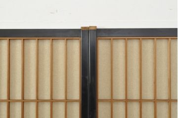 アンティーク建具　 昭和中期　腰板欅(ケヤキ)材　凛とした佇まいが気品溢れる障子戸4枚セット(引き戸、建具)(R-059750)