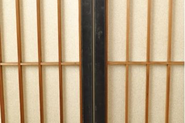 アンティーク建具　 昭和中期　腰板欅(ケヤキ)材　凛とした佇まいが気品溢れる障子戸4枚セット(引き戸、建具)(R-059750)