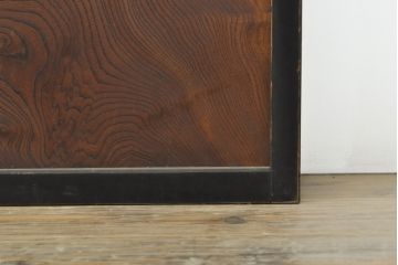 アンティーク建具　 昭和中期　腰板欅(ケヤキ)材　凛とした佇まいが気品溢れる障子戸4枚セット(引き戸、建具)(R-059750)