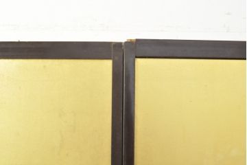 アンティーク建具　高級品　昭和初期　技巧を凝らした七宝引き手が美しい!　障子戸入りふすま(襖)4枚セット(引き戸、建具)(R-059751)
