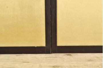 アンティーク建具　高級品　昭和初期　技巧を凝らした七宝引き手が美しい!　障子戸入りふすま(襖)4枚セット(引き戸、建具)(R-059751)