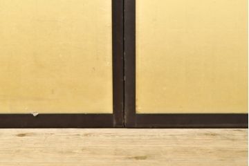 アンティーク建具　高級品　昭和初期　技巧を凝らした七宝引き手が美しい!　障子戸入りふすま(襖)4枚セット(引き戸、建具)(R-059751)