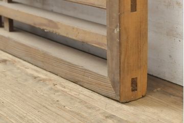 アンティーク建具　明治大正期　圧迫感なく取り入れやすい!　すっきりとした印象の格子戸1枚(引き戸、建具)(R-059752)