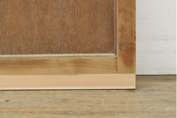 アンティーク建具　昭和中期　レトロな部屋づくりにぴったり!古い木製のガラス戸2枚セット(引き戸、建具)(R-059754)