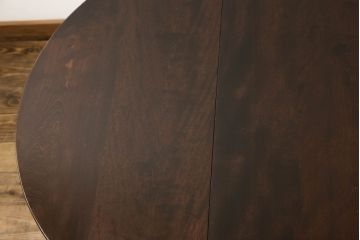 ヴィンテージ　松本民芸家具　落ち着いた大人空間におすすめのT.R.ゲートレッグテーブル(バタフライテーブル、ビンテージ、エクステンションテーブル、ダイニングテーブル、ラウンドテーブル、丸テーブル)(定価約31万円)(R-059759)