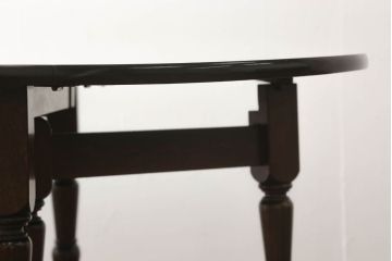 ヴィンテージ　松本民芸家具　落ち着いた大人空間におすすめのT.R.ゲートレッグテーブル(バタフライテーブル、ビンテージ、エクステンションテーブル、ダイニングテーブル、ラウンドテーブル、丸テーブル)(定価約31万円)(R-059759)