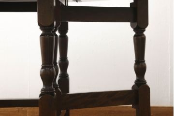 ヴィンテージ　松本民芸家具　落ち着いた大人空間におすすめのT.R.ゲートレッグテーブル(バタフライテーブル、ビンテージ、エクステンションテーブル、ダイニングテーブル、ラウンドテーブル、丸テーブル)(定価約31万円)(R-059759)