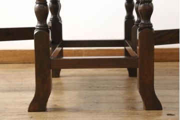 ヴィンテージ　松本民芸家具　落ち着いた大人空間におすすめのT.R.ゲートレッグテーブル(バタフライテーブル、ビンテージ、エクステンションテーブル、ダイニングテーブル、ラウンドテーブル、丸テーブル)(定価約31万円)(R-059759)