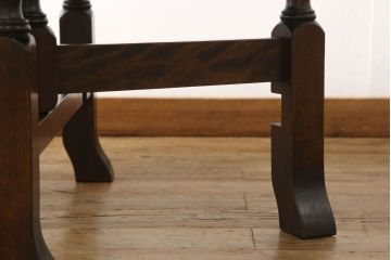 ヴィンテージ　松本民芸家具　落ち着いた大人空間におすすめのT.R.ゲートレッグテーブル(バタフライテーブル、ビンテージ、エクステンションテーブル、ダイニングテーブル、ラウンドテーブル、丸テーブル)(定価約31万円)(R-059759)