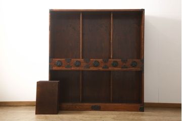 中古　美品　岩谷堂箪笥　収納力抜群! 上質な和の空間づくりに取り入れたい水屋箪笥(定価約120万円)(キャビネット、食器棚、戸棚、収納棚)(R-059763)