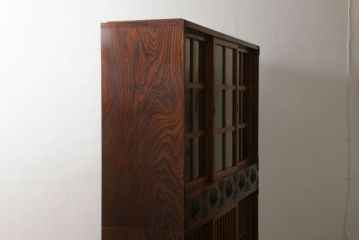 中古　美品　岩谷堂箪笥　収納力抜群! 上質な和の空間づくりに取り入れたい水屋箪笥(定価約120万円)(キャビネット、食器棚、戸棚、収納棚)(R-059763)