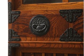 中古　美品　岩谷堂箪笥　収納力抜群! 上質な和の空間づくりに取り入れたい水屋箪笥(定価約120万円)(キャビネット、食器棚、戸棚、収納棚)(R-059763)
