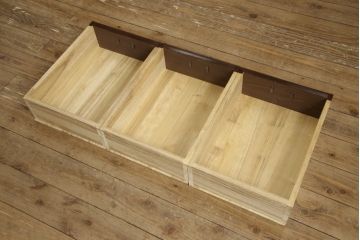 和製ビンテージ　最高級!　手打ち金具　木地呂塗り　漆塗り　前面欅(ケヤキ)材　細部まで職人のこだわりが感じられる仙台箪笥サイドボード(収納棚、戸棚、和箪笥、ヴィンテージ)(R-059772)