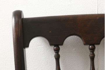 中古　松本民芸家具　#49型A　背もたれの美しいデザインが印象的なワイコムチェア(ダイニングチェア、椅子、板座チェア)(R-059776)