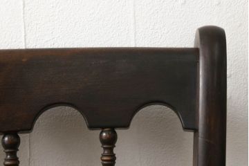 中古　松本民芸家具　#49型A　背もたれの美しいデザインが印象的なワイコムチェア(ダイニングチェア、椅子、板座チェア)(R-059776)