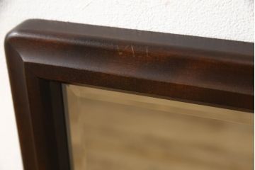 中古　北海道民芸家具　シンプルなデザインで取り入れやすいミラー(壁掛け鏡、ウォールミラー)(R-059780)