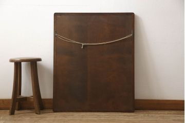 中古　北海道民芸家具　シンプルなデザインで取り入れやすいミラー(壁掛け鏡、ウォールミラー)(R-059780)