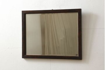 中古　松本民芸家具　リメイク　落ち着きのある空間を演出する!上品な色合いが魅力のミラー(壁掛け鏡、ウォールミラー)(R-059782)