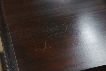 中古　美品　松本民芸家具　クラシカルなデザインがお洒落なF型サイドボード(収納棚、戸棚、サイドキャビネット)(定価約67万円)(R-059784)