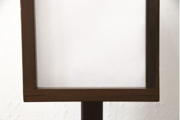 ヴィンテージ照明　木製　和モダンな空間を演出するあんどんデザインのテーブルスタンド(デスクスタンド、スタンドライト、行灯、行燈、照明、ビンテージ)(R-059788)