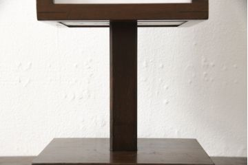 ヴィンテージ照明　木製　和モダンな空間を演出するあんどんデザインのテーブルスタンド(デスクスタンド、スタンドライト、行灯、行燈、照明、ビンテージ)(R-059788)