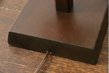 ヴィンテージ照明　木製　和モダンな空間を演出するあんどんデザインのテーブルスタンド(デスクスタンド、スタンドライト、行灯、行燈、照明、ビンテージ)(R-059788)