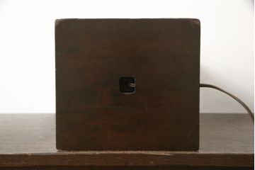 ヴィンテージ照明　木製　和モダンな空間を演出するあんどんデザインのテーブルスタンド(デスクスタンド、スタンドライト、行灯、行燈、照明、ビンテージ)(R-059788)