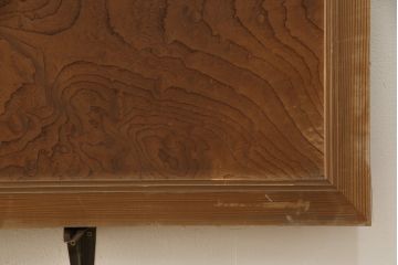 和製アンティーク　欅(ケヤキ)材一枚板　繊細な透かし彫りが魅力的な欄間2枚セット(明り取り、明かり取り、建具)(R-059795)
