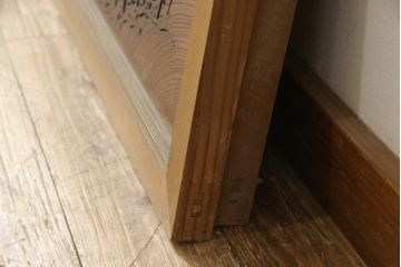 和製アンティーク　欅(ケヤキ)材一枚板　繊細な透かし彫りが魅力的な欄間2枚セット(明り取り、明かり取り、建具)(R-059795)