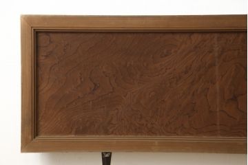 和製アンティーク　欅(ケヤキ)材一枚板　繊細な透かし彫りが魅力的な欄間2枚セット(明り取り、明かり取り、建具)(R-059795)