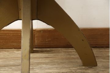 和製アンティーク　昭和中期　昇降式　古い木製の回転椅子(回転チェア、ドクターチェア、イス)(R-059797)