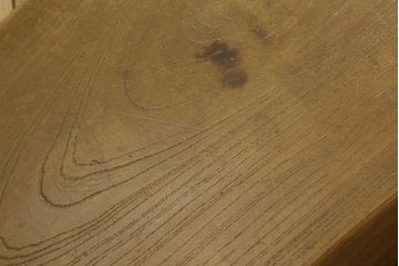和製アンティーク　民芸家具　欅(ケヤキ)材一枚板　木の味わいを楽しめるローテーブル(置き床、飾り台)(R-059798)