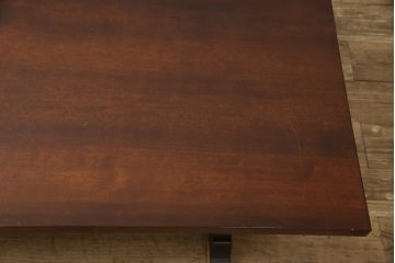 中古　松本民芸家具　タモ材　上質な大人の空間づくりにぴったりな折りたたみ座卓(ローテーブル、ちゃぶ台、文机、センターテーブル、折り畳み)(R-059799)