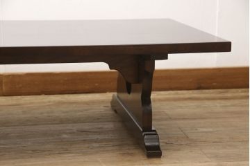 中古　松本民芸家具　タモ材　上質な大人の空間づくりにぴったりな折りたたみ座卓(ローテーブル、ちゃぶ台、文机、センターテーブル、折り畳み)(R-059800)