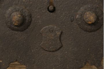 アンティーク雑貨　時代の味を感じる蔵戸の錠前金具(ディスプレイ雑貨、蔵戸パーツ)(R-059803)