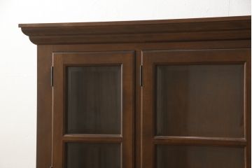 中古　美品　松本民芸家具　脚(台輪)付きリメイク　和モダンな空間づくりにおすすめのサイドボード(収納棚、戸棚、食器棚、カップボード、サイドキャビネット)(R-059810)