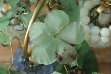 ビンテージ照明　希少　イタリア　トーソー社(TOSO CESARE)　ムラーノガラス(MURANO)　ブドウ(葡萄、ぶどう)　4灯　空間のアクセントになるテーブルスタンド(テーブルライト、卓上ランプ、ベネチアングラス、ヴィンテージ、、ムラノガラス)(R-059812)